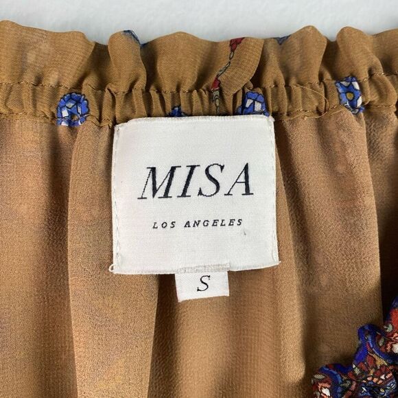 Misa Los Angeles Francesca Off Shoulder Top in Tumeric Floral - Picture 4 of 8